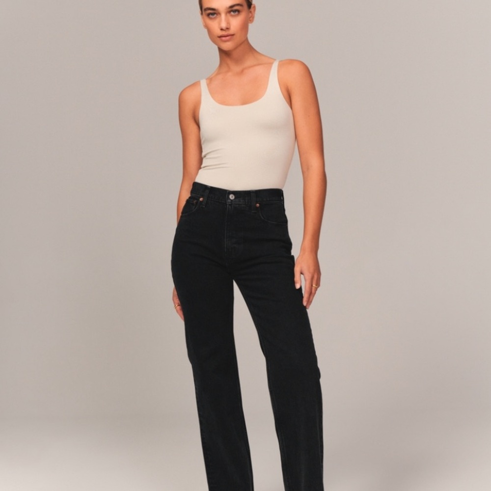 Abercrombie High Rise 90s Relaxed Jean Black
